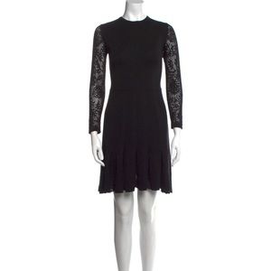 Carolina Herrera | Black Wool Pleated Lace - Sz. M